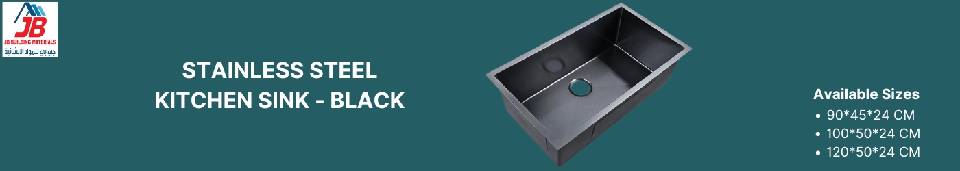 Stainless Steel Kitchen Sink - Black at JB Building Materials.