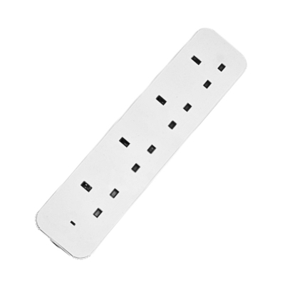 Power King 4-Way Power Extension Without Wire White