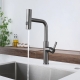 TP04 304 Stainless Steel Multifunctional Pull-Out Waterfall Kitchen Faucet - Black