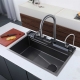 Stainless Steel Piano Sink With Accessories - Black 